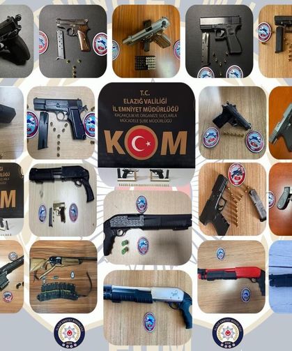 Elazığ'da 24 silah ele geçirildi, 75 kişi yakalandı