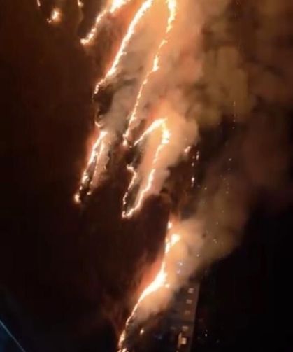Gelin alma töreninde havai fişekler yangına sebep oldu