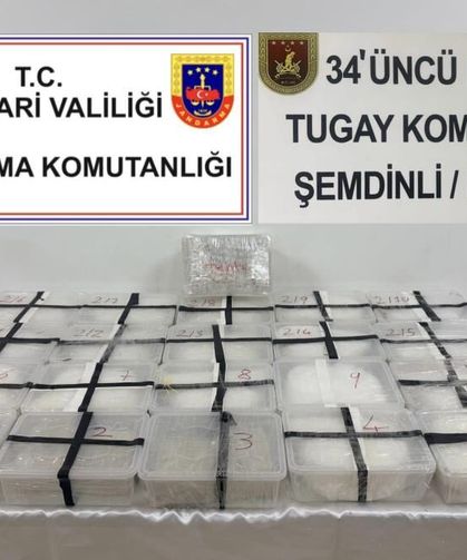 Hakkari'de operasyon: Metamfetamin, eroin ve sentetik hap ele geçirildi