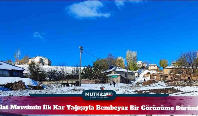 Ahlat Mevsimin İlk Kar Yağışıyla Bembeyaz Bir Görünüme Büründü