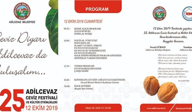 Adilcevaz 25. ceviz festivali ve kültür etkinlikleri