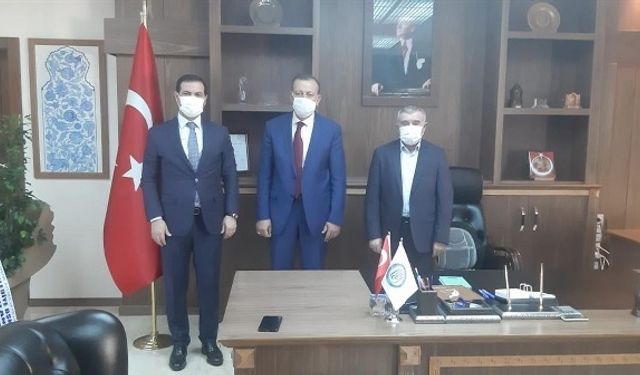 Başkan Geylani'den Rektör Elmastaş'a hayırlı olsun ziyareti