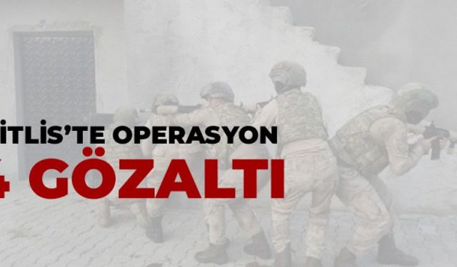 Bitlis merkez, Ahlat ve Hizan'da operasyon 4 gözaltı