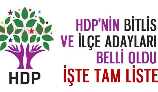 HDP'nin Bitlis ve İlçelerinin belediye başkan adayları belli oldu
