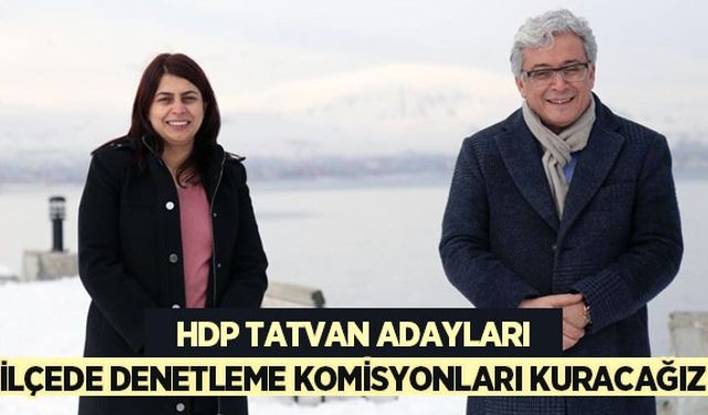 HDP Tatvan Adayı Yeşiltepe: Çalışmalarımızı denetleyecek komisyonlar kuracağız