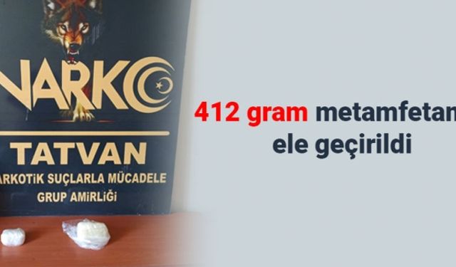 Tatvan'da iki şüpheli 412 gram sentetik uyuşturucuyla yakalandı