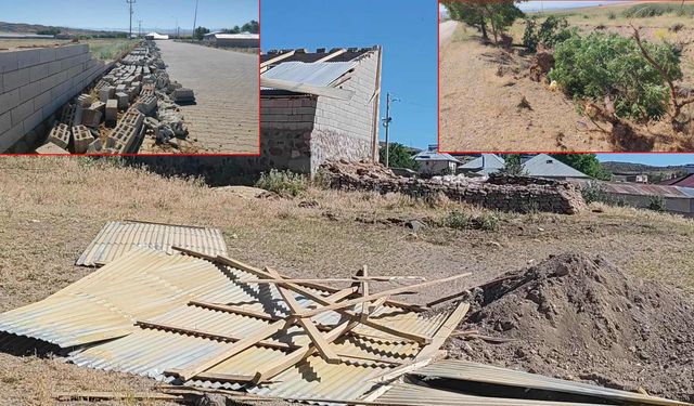 Bitlis'te Şiddetli Fırtına: Duvarları Yıktı, Çatıları Uçurdu, Ağaçları Kökünden Söktü