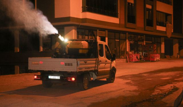 Bitlis'te ilaçlama gece gündüz demeden devam ediyor