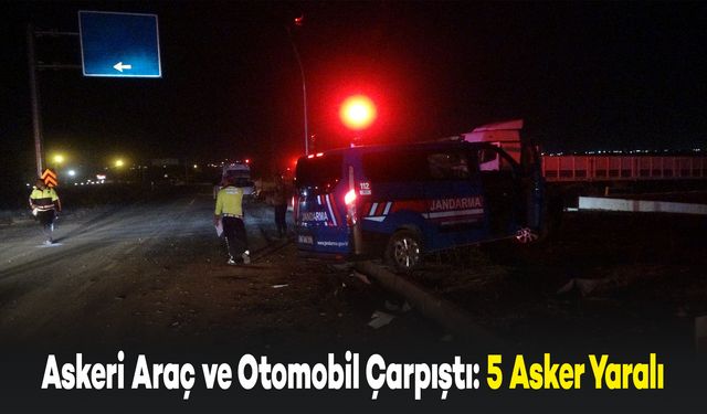 Askeri Araç ve Otomobil Çarpıştı: 5'i Asker, 7 Yaralı