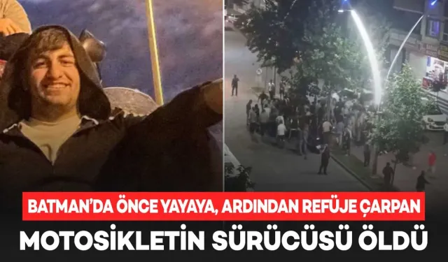 Önce Yayaya, Ardından Refüje Çarpan Motosiklet Sürücüsü Hayatını Kaybetti