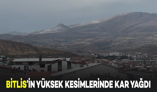 Bitlis'in Yüksek Kesimleri Beyaza Büründü