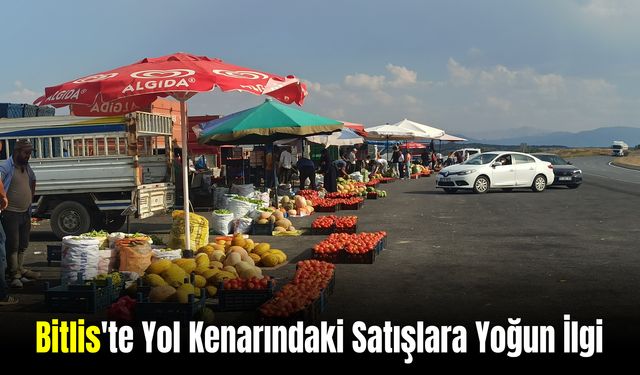 Bitlis'te Yol Kenarında Taze Sebze ve Meyve Satışı Yoğun İlgi Görüyor