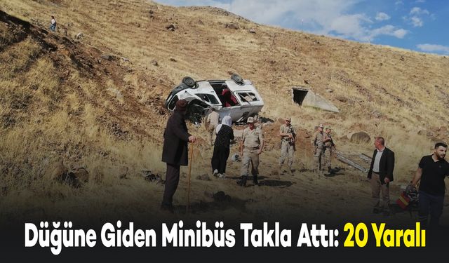 Muş’ta Düğüne Giden Minibüs Takla Attı: 20 Kişi Yaralandı