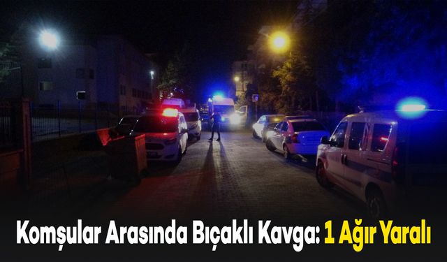 Komşular Arasında Bıçaklı Kavga: 1 Ağır Yaralı