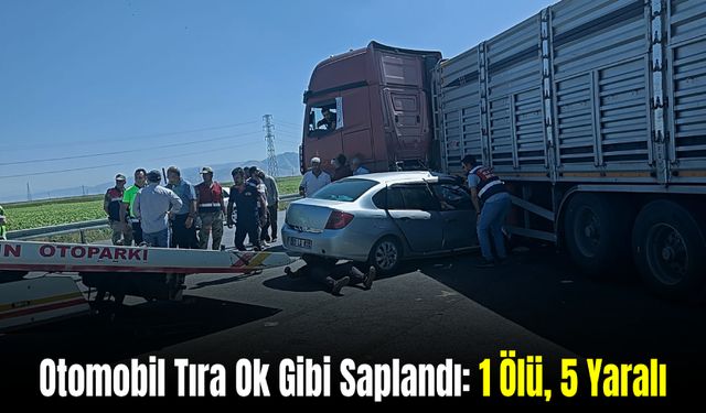 Muş’ta Otomobil Tıra Ok Gibi Saplandı: 1 Ölü, 5 Yaralı