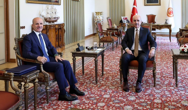 TBMM Başkanı Kurtulmuş, YÖK Başkanı Özvar'ı Kabul Etti