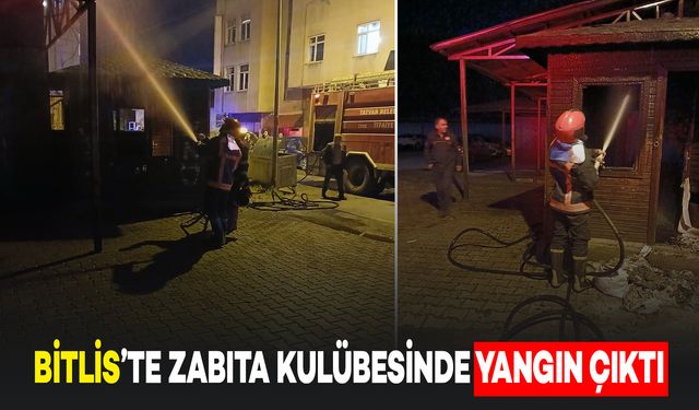 Bitlis'te Zabıtaya Ait Kulübede Yangın Meydana Geldi