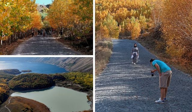 Nemrut Kalderası'nda Sonbaharın Göz Kamaştıran Renkleri Mest Ediyor