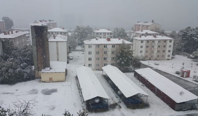 Mevsimin İlk Kar Yağışıyla Tatvan Beyaza Büründü