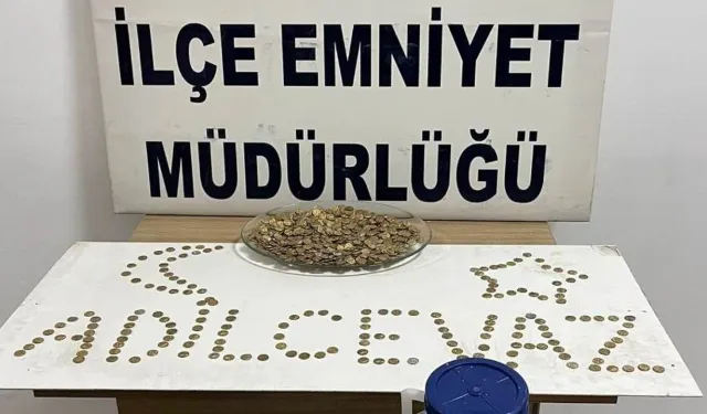 Bitlis'in Adilcevaz ilçesinde 900 altın sikke ele geçirildi