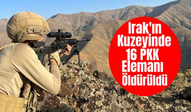 MSB: 16 PKK Elemanı Öldürüldü