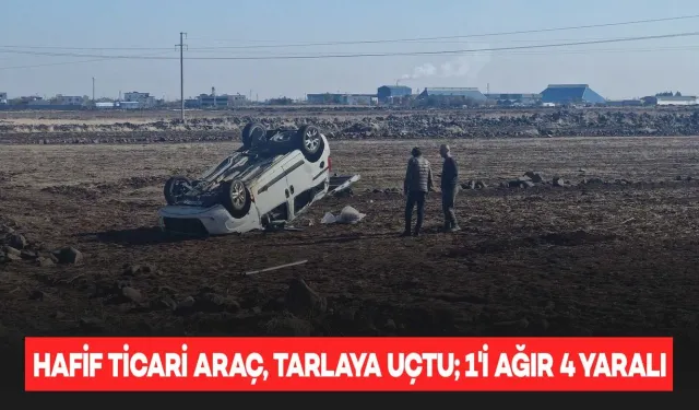 Diyarbakır’da Hafif Ticari Araç Takla Attı: 1’i Ağır, 4 Yaralı