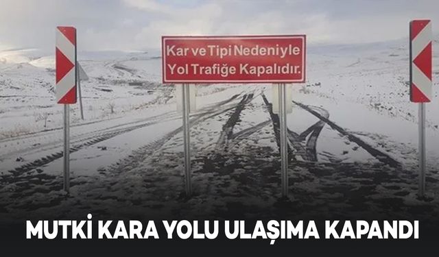 Mutki Kara Yolu Yoğun Kar Yağışı Nedeniyle Kapandı