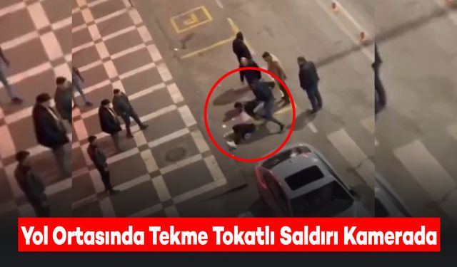 Yol Ortasında Bir Grup Tarafından Saldırıya Uğradı: Kavga Anı Kamerada