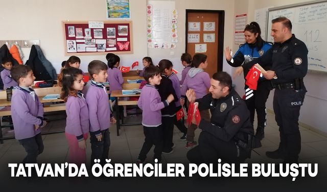 Tatvan'da Minik Öğrenciler Polisle Buluştu