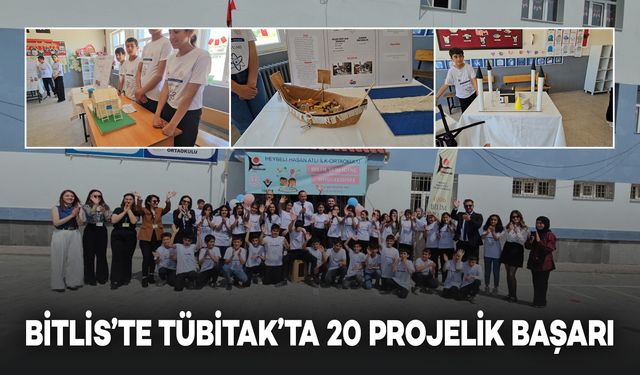 Bitlis'te TÜBİTAK’ta 20 Projelik Başarı