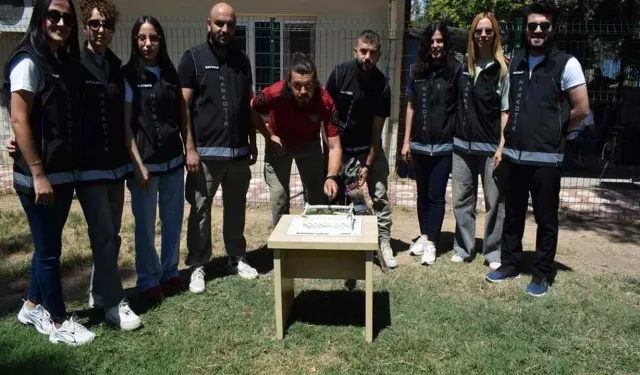 Narkotik Köpeği Linda’ya Duygusal Veda: “Burnuna Sağlık” Pastasıyla Emekli Oldu