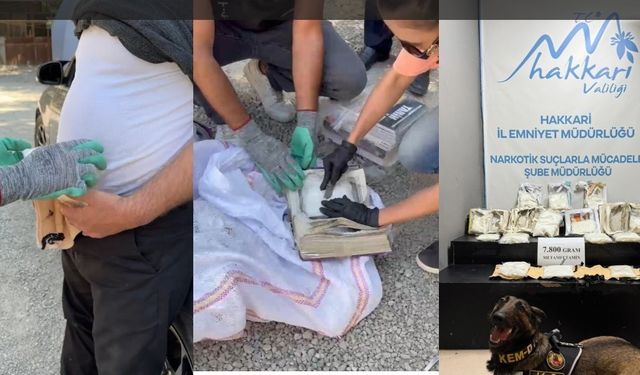 Korse ve Kitaplar Arasında 7 Kilo Metamfetamin Ele Geçirildi