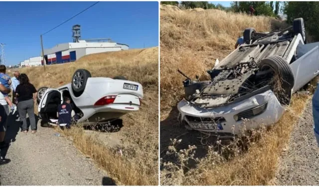 Otomobil Takla Attı: 2 Kişi Yaralandı