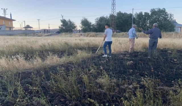 Adilcevaz’da Tarla Yangını Paniğe Neden Oldu