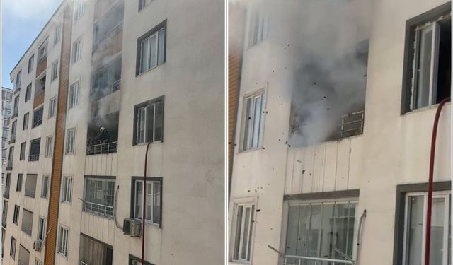 Apartman Dairesinde Korkutan Yangın Paniği