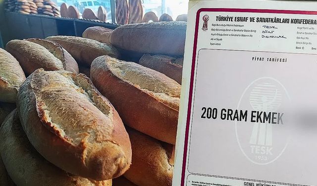 Komşu İlde Ekmeğe Zam Yapıldı