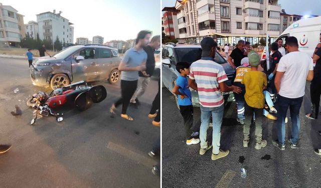 Otomobil ile Motosiklet Çarpıştı: 1 Yaralı