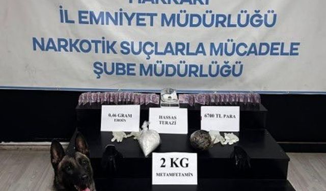 Hakkari’de 26 kilo 530 gram uyuşturucu ele geçirildi