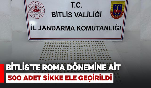 Bitlis’te Roma Dönemine Ait 500 Adet Sikke Ele Geçirildi