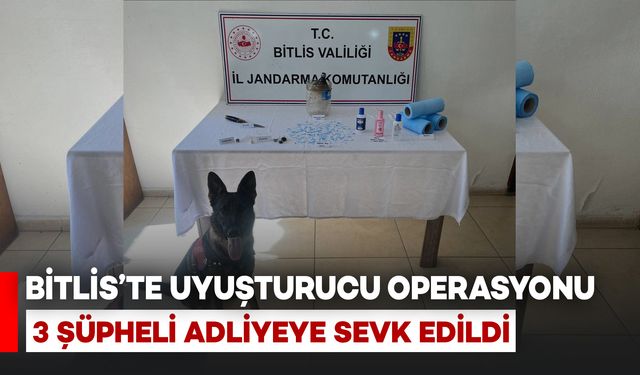 Bitlis’te Uyuşturucu Operasyonu: 3 Şüpheli Adliyeye Sevk Edildi