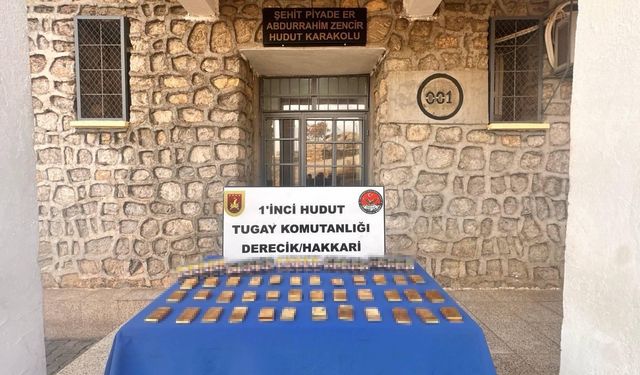 Hakkari sınırında 36 kilo sarma altın ele geçirildi