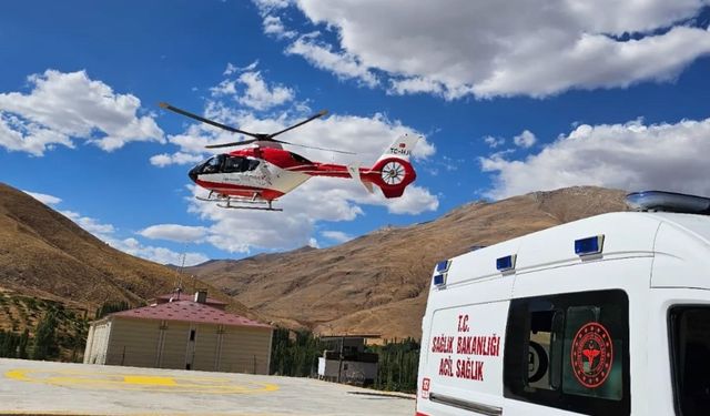 Kalp hastası helikopter ambulansla Van’a sevk edildi