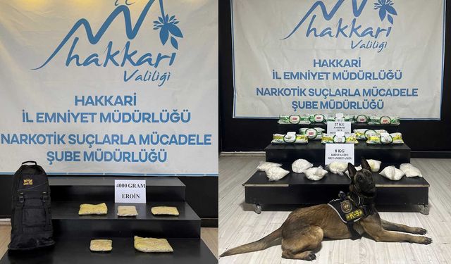 Hakkari’de 43 Kilo Uyuşturucu Ele Geçirildi