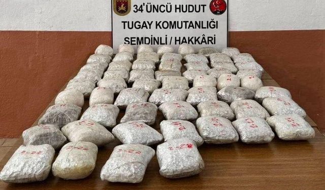 Hakkari Sınırında 32 Kilo Uyuşturucu Ele Geçirildi