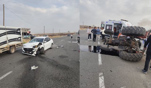 Diyarbakır’da Otomobil ile Traktör Çarpıştı: 1 Yaralı