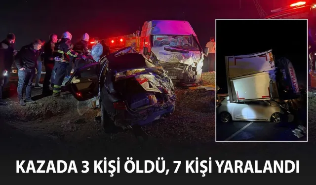 Kara yolunda 5 araçlı zincirleme kaza: 3 kişi öldü, 7 kişi yaralandı
