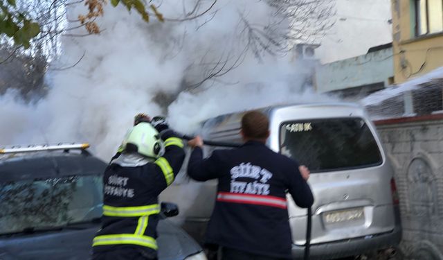 Siirt’te Park Halindeki Kamyonet Alevlere Teslim Oldu