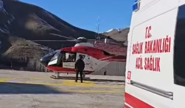 Hamile kadın ambulans helikopterle Van’a sevk edildi