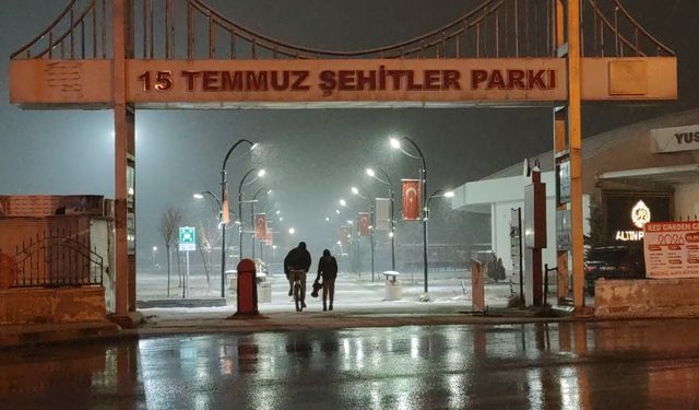 Van’da beklenen kar yağışı başladı: Kent merkezi beyaza büründü
