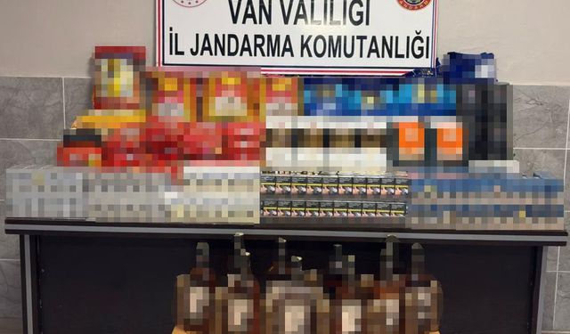 Van Gürpınar’da Kaçak Sigara, Alkol ve Gıda Ele Geçirildi